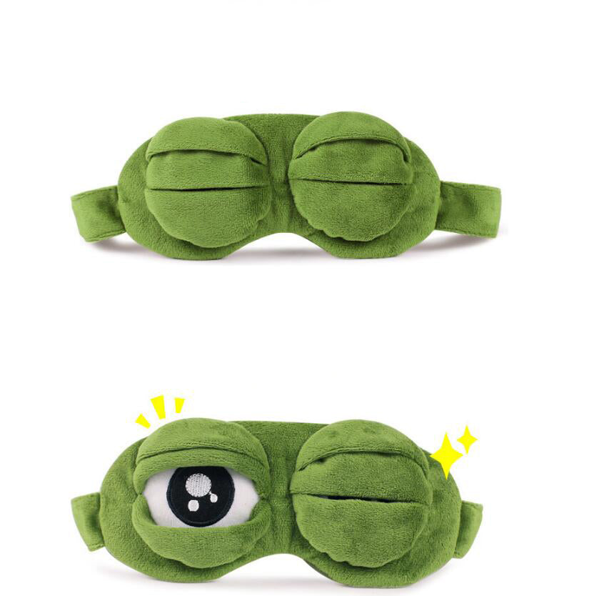 Sad Frog Sleep Mask, Funny Expression Anime Eye Mask