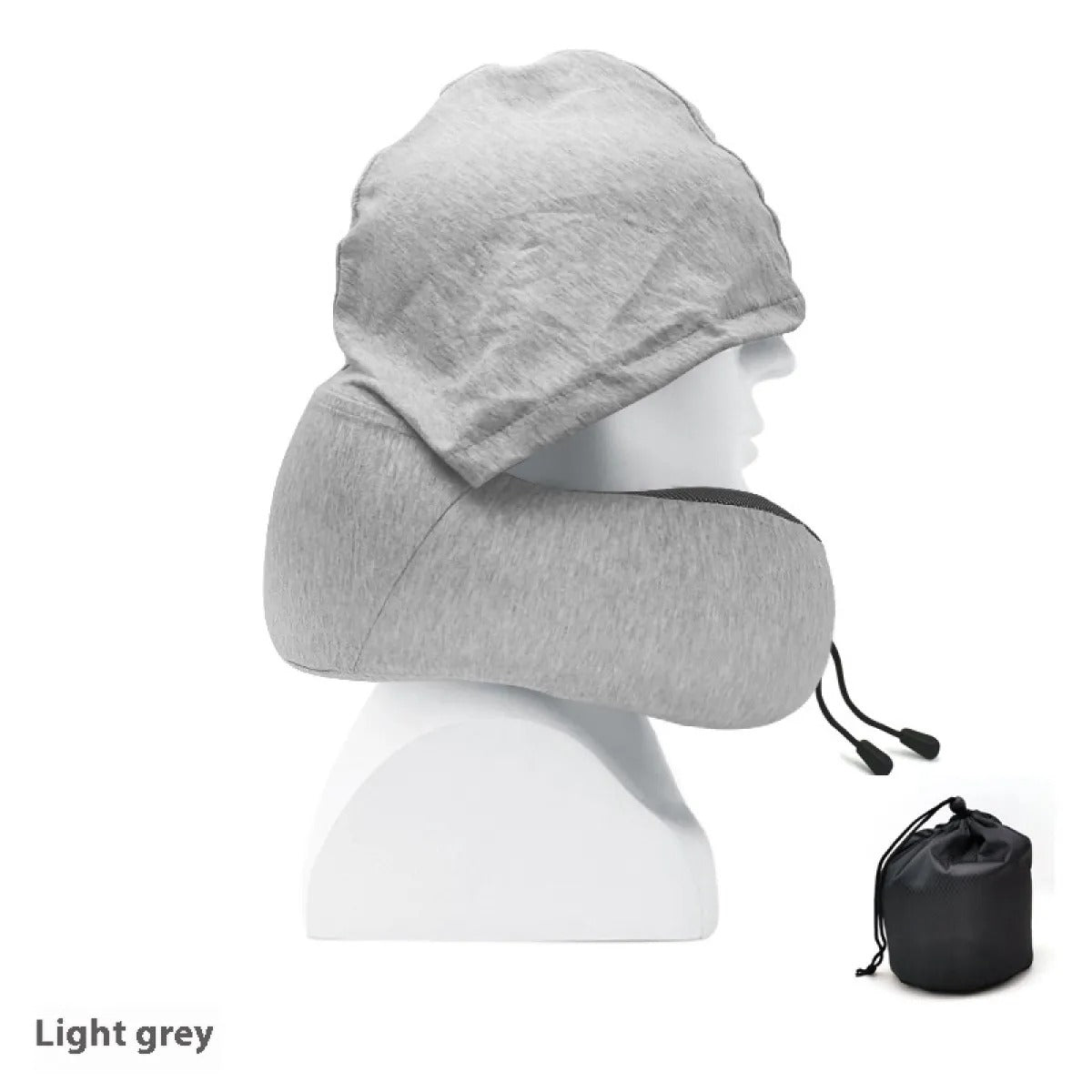 Hooded U-Shape Memory Foam Pillow with Storage