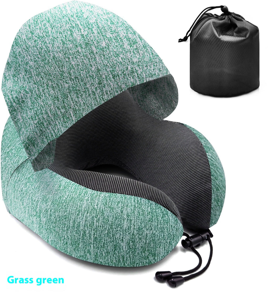 Hooded U-Shape Memory Foam Pillow with Storage