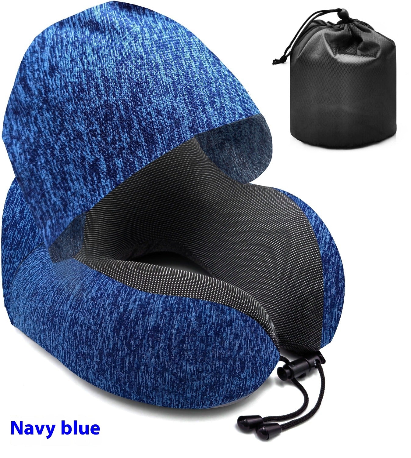 Hooded U-Shape Memory Foam Pillow with Storage