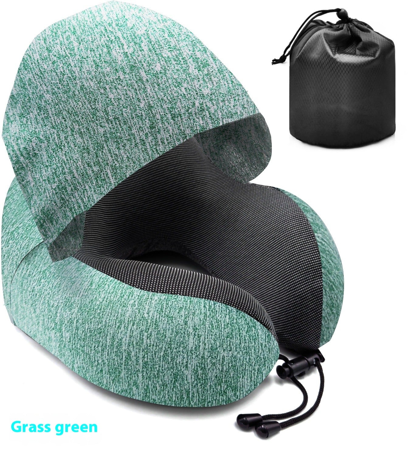 Hooded U-Shape Memory Foam Pillow with Storage